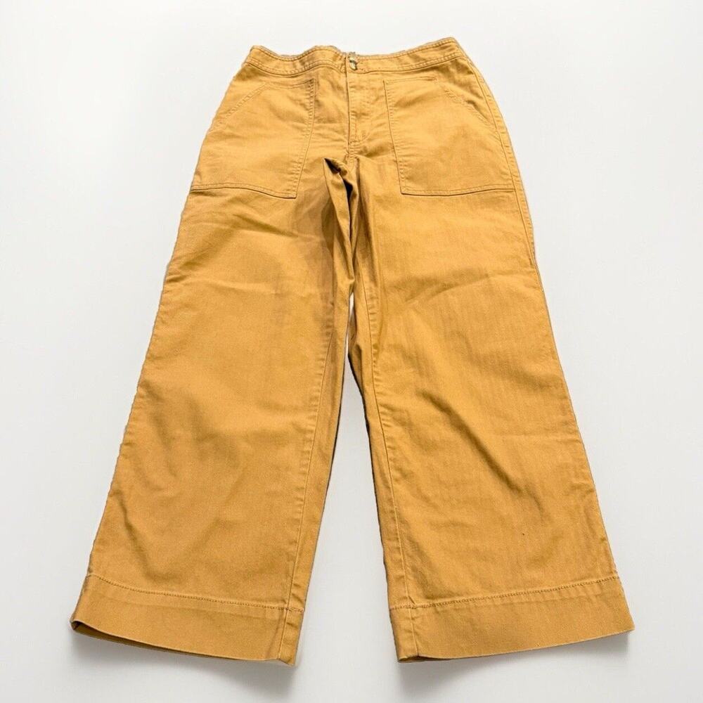 Madewell Womens Khkai Tan Duvall Button Front Pants Size M MEDIUM Style# AN848